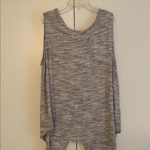 Grey and White tank top